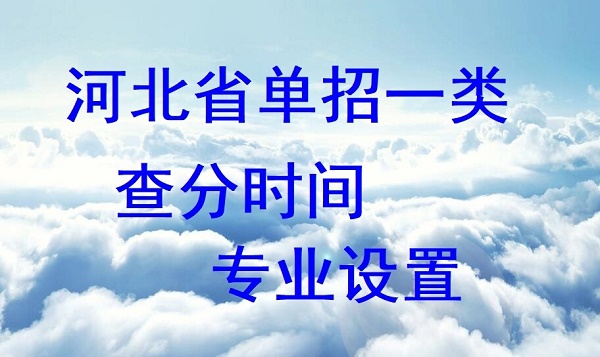 2024年河北省單招一類查分時(shí)間及專業(yè)